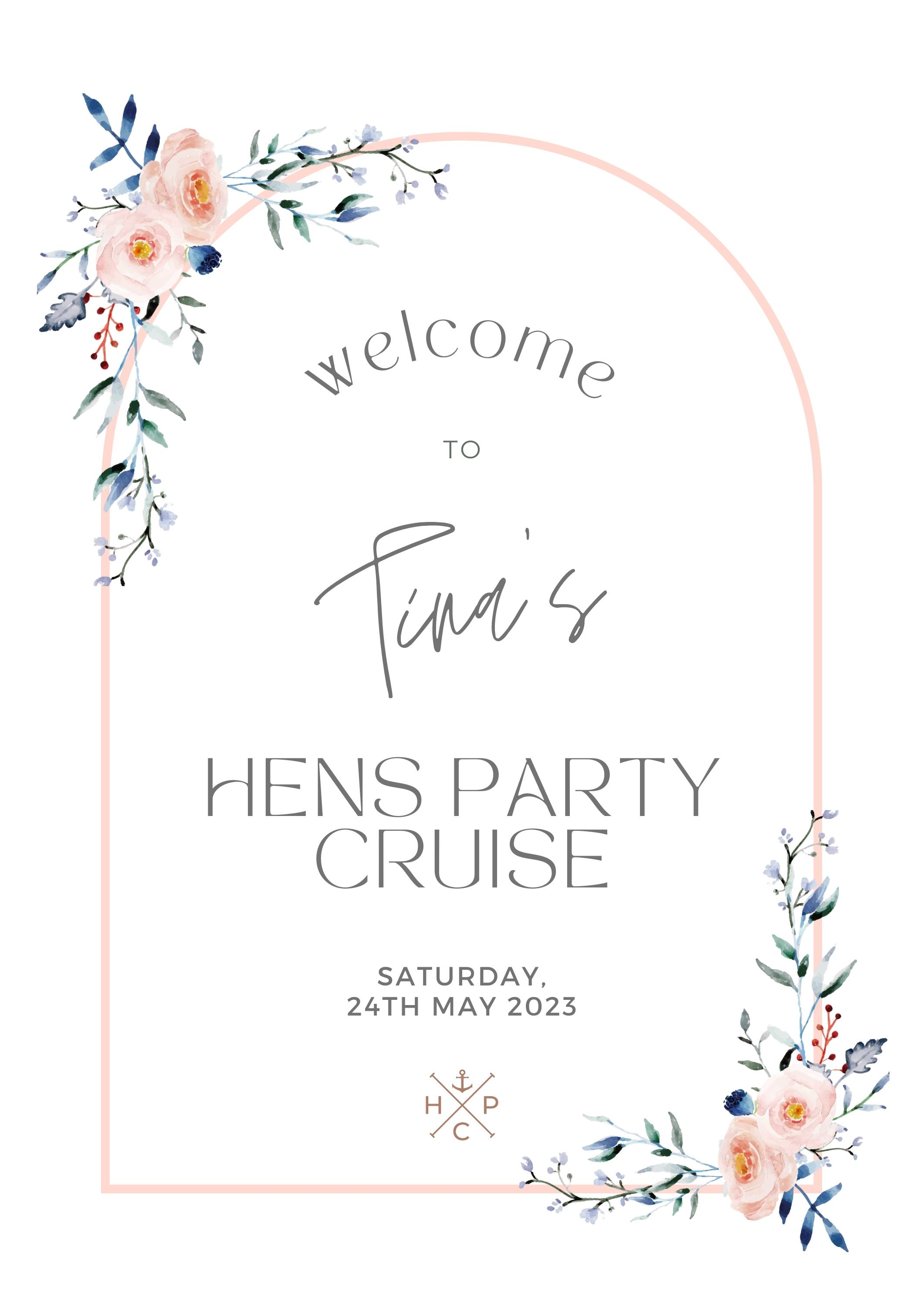 hens party welcome sign